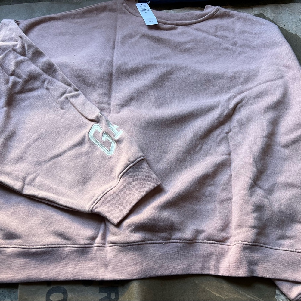 NWT Women’s GAP Factory Dusty Pink Snoopy Graphic Sweatshirt - Picture 8 of 8